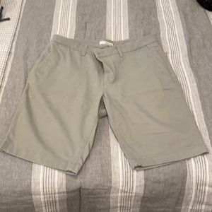Hawker Rye Mens Gray Size 34 Flat Front Shorts